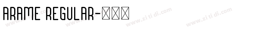 Arame Regular字体转换